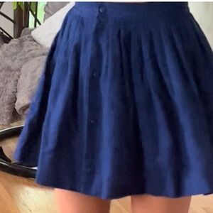 Vintage Blue button up skirt - wool